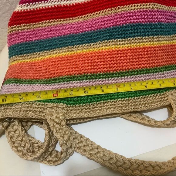 The Sak Rainbow Striped Woven Shoulder Bag Purse NWOT - Picture 10 of 12